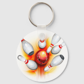 Bowlspel (bovenste uitzicht) sleutelhanger