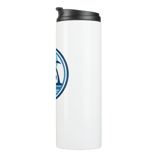 Bowman's Beach Florida Palm Tree Vogels Thermosbeker (Geroteerd rechts)