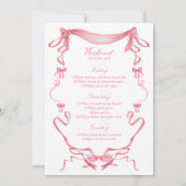 Bows and Babes Girls Club Bachelorette Invitation (Dos)