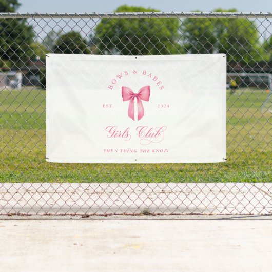 Bows and Babes Girls Club Bruidsfeestje Spandoek (Insitu)