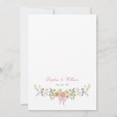 Bows and Wildflowers Save the Date Card (Dos)