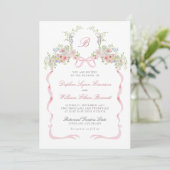 Bows and Wildflowers Wedding Invitation (Debout devant)