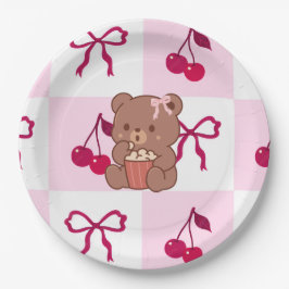 Bows & Bears Paper Plates Papieren Bordje