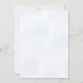 Bows Bleus Balloons Anniversaire Invitation (Dos)