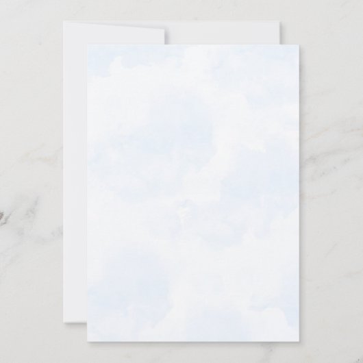 Bows Bleus Balloons Anniversaire Invitation (Dos)