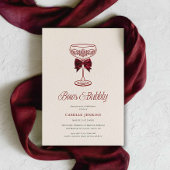 Bows & Bubbly Bridal Shower Invitation Kaart