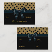 Bows cartes de visite Tan Black Spots (Devant / Derrière)