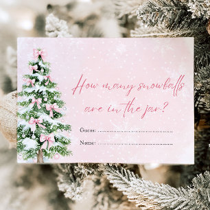 Bows Christmas Hoeveel Sneeuwballen Baby shower sp Kaart