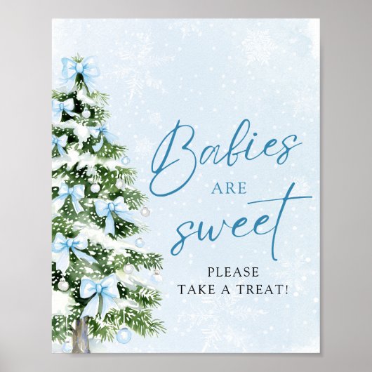 Bows Christmas Tree Babies Are Sweet Take a Treat Poster (Voorkant)