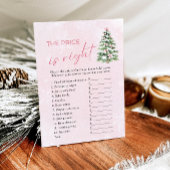 Bows Christmas Tree De prijs is goed Baby shower Kaart