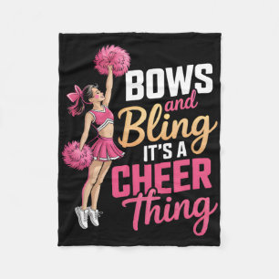 Bows en Bling Het is een Cheer-ding Cheerleading C Fleece Deken