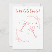 Bows et bulles Invitation Card (Devant)