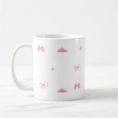Bows et nuages rose pastel Mug esthétique (Gauche)