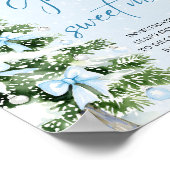 Bows Kerst Baby Shower Raad de Zoete Rommel Poster (Hoek)