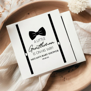 Bowtie Suspenders een klein Gentleman Baby shower Servet
