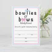 Bowties en bogen Genderkwesties Openbaren Uitnodig (Staand voorkant)