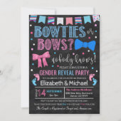Bowties ou Bows Genre Révéler Invitation (Devant)