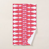 Bowties rouges et roses (Serviette à main)