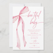 Bowtiful Waterverf Blush Roze Baby shower Kaart (Voorkant)