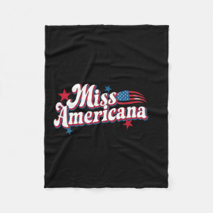 Box America 4th of July Miss Americana Retro Fleece Deken