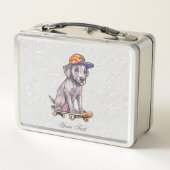 Box Aquarelle Great Dane Metal Boîte à lunch (Dos)