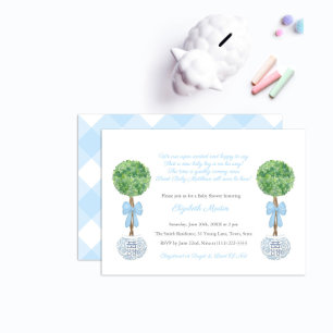 Box Ball Topiary Baby Poem Shower Party Kaart