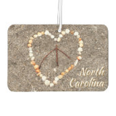 BOX Beach NC Seashell Heart Peace Sign Souvenir Luchtverfrisser (Achterkant)