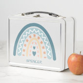 Box Boho Zig Zag et cœurs Boîte à lunch métallique arc (En situation)
