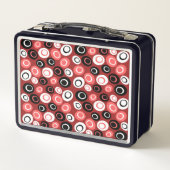 Box Boîte à lunch à motif de points ovale rétro (Dos)