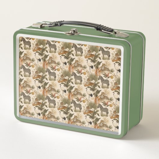 Box Boîte à lunch Animaux de Safari Mignons (Devant)
