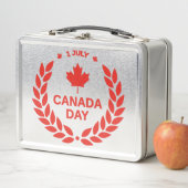 Box Boîte à lunch avec couronne du Jour du Canada (En situation)