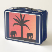Box Boîte à lunch avec deux éléphants (Dos)