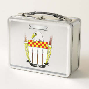 Box Boîte à lunch avec nom de famille Smith et blason