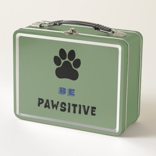 Box Boîte à Lunch Be Pawsitive – Mignonne & Optimiste (Devant)