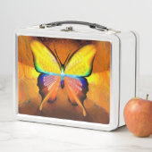 Box Boîte à lunch blanche papillon (En situation)