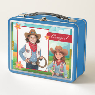 Box Boîte à lunch Cowgirl personnalisée