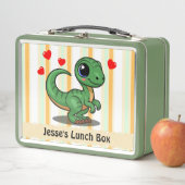 Box Boîte à lunch Cute Dinosaur - Ajouter un nom (En situation)