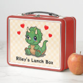 Box Boîte à lunch dinosaure mignonne – Ajouter un nom (En situation)