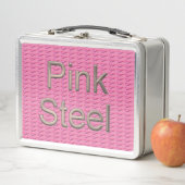 Box Boîte à lunch en acier rose (En situation)