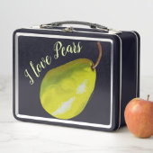 Box Boîte à lunch en métal à poires (En situation)