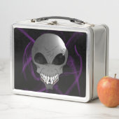 Box Boîte à lunch en métal alien gris (En situation)