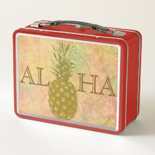 Box Boîte à lunch en métal ananas