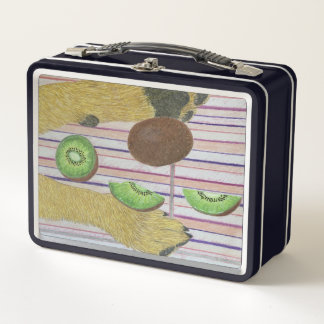 Box Boîte à lunch en métal avec empreintes de pattes d