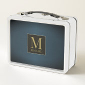 Box Boîte à lunch en métal bleu (Dos)