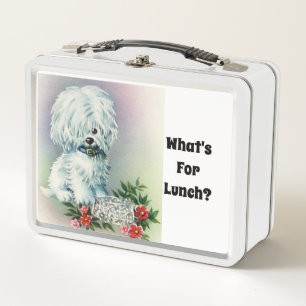 Box Boîte à lunch en métal Chien blanc