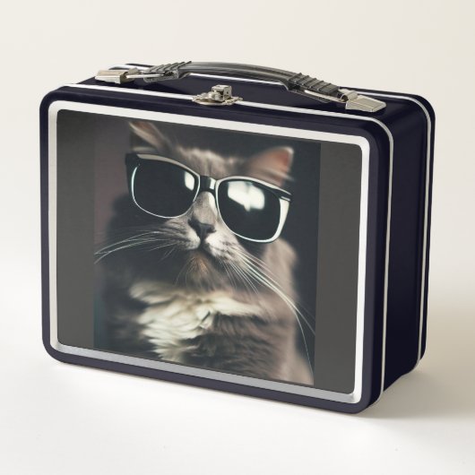 Box Boîte à lunch en métal Cool Cat (Devant)