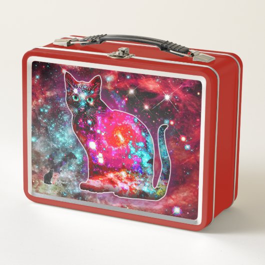 Box Boîte à lunch en métal Cosmic Cat Alpha (Devant)