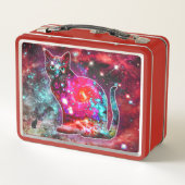 Box Boîte à lunch en métal Cosmic Cat Alpha (Dos)