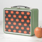 Box Boîte à lunch en métal de patchs citrouille (Brown (En situation)