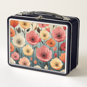 Box Boîte à lunch en métal floral
